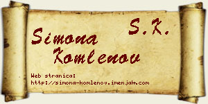 Simona Komlenov vizit kartica